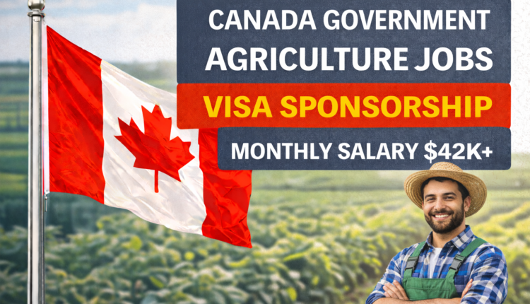 Canada Government Agriculture Jobs with Visa Sponsorship – $42k+ Salary